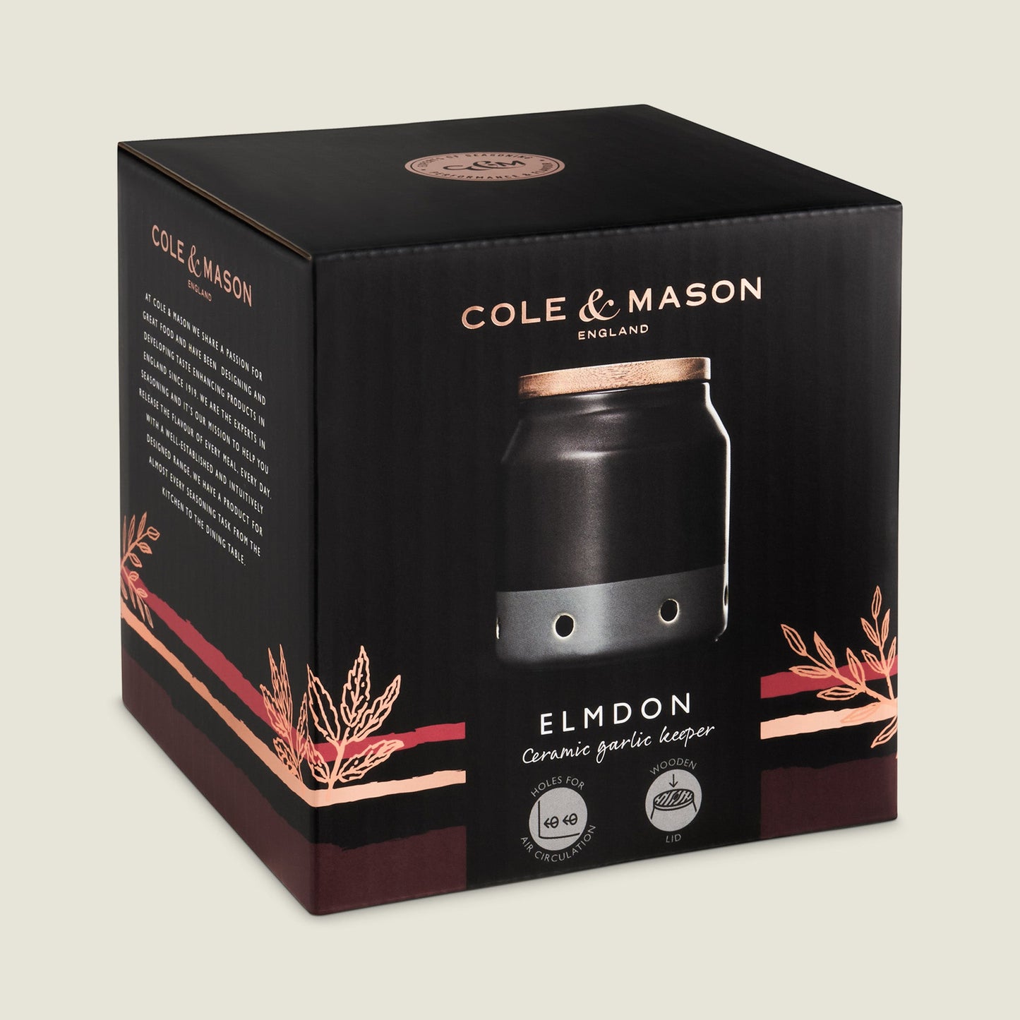 Cole & Mason Elmdon Ceramic Garlic Keeper